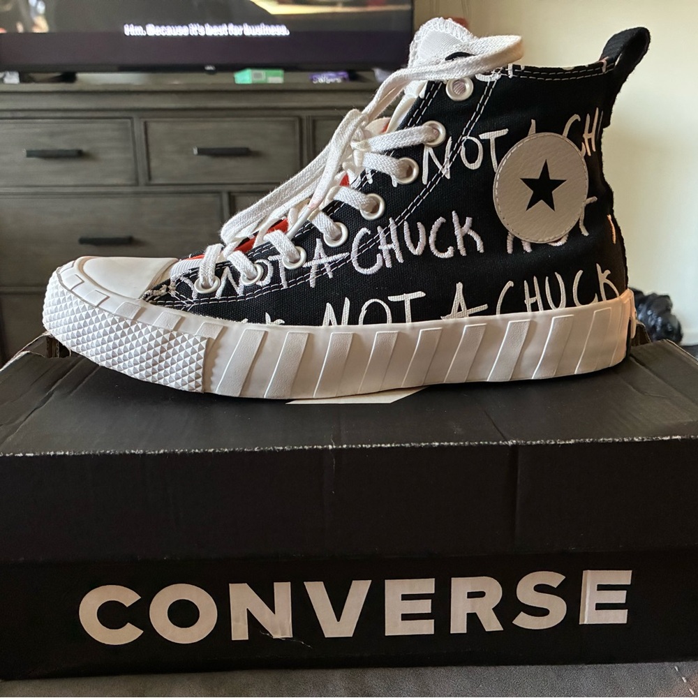 Converse Black and White Kids Sneakers - Picture 2 of 4